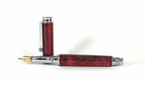 Trinity Chrome Fountain Pen in Red Dyed Sycamore