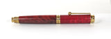 Trinity Gold Fountain Pen in Red  Dyed Sycamore