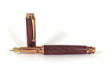 Trinity Rose Gold Fountain Pen in Dyed Sycamore