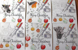 Set of 6 Fountain Pen Christmas Cards