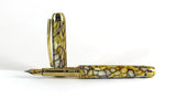 Queens Fountain pen in Conway Stewart Yellow Tiffany Casein