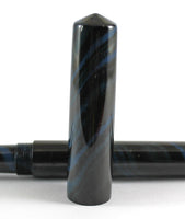 Japanese Nikko Blue & Black Mottled Ebonite Wolfson Fountain Pen