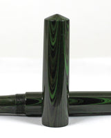 Japanese Nikko Green & Black Ebonite Wolfson Fountain Pen