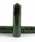 Japanese Nikko Green & Black Mottled Ebonite Wolfson Fountain Pen