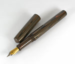 Japanese Nikko Orange & Black Ebonite Wolfson Fountain Pen