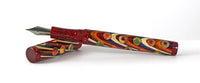 Red Spectraply Fountain pen inlaid with pencils
