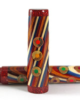 Red Spectraply Fountain pen inlaid with pencils