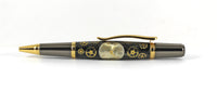 Pembroke Black Sparkle Ballpoint pen in Watch Parts with Silver Dial