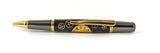 Pembroke Black Ballpoint pen in Watch Parts with Gold Dial