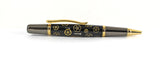 Pembroke Black Ballpoint pen in Watch Parts with Gold Dial