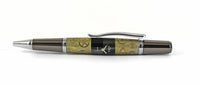 Pembroke Gold Ballpoint pen in Watch Parts with Black Dial