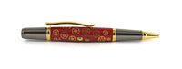 Pembroke Red Ballpoint pen in Watch Parts with Gold Dial