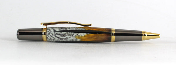 Pembroke with Golden Pheasant Feathers