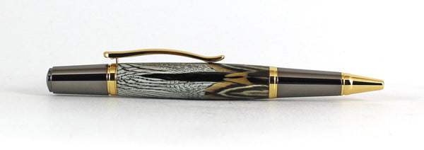 Pembroke with Ringneck Pheasant Feathers