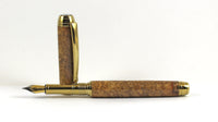 Queens Fountain Pen in Blonde Amboyna Burl