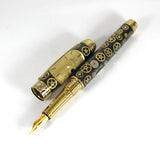 Queens Fountain Watchpart pen with Vintage Omega Automatic dial