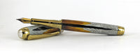 Queens Fountain Pen in Golden Pheasant Feathers
