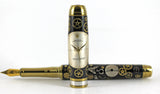 Queens Fountain Watchpart pen with Vintage Rolex dial