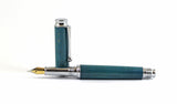 Trinity Fountain Pen in Blue Dyed Sycamore