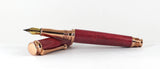 Trinity Rose Gold Fountain Pen in Dyed Sycamore